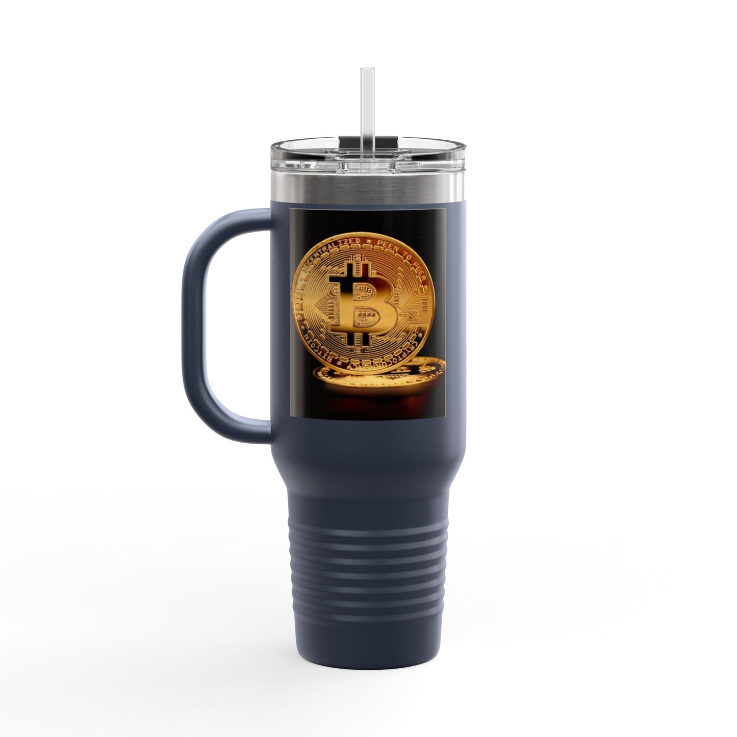 Bitcoin 40oz Insulated Travel Mug – Crypto Coffee Tumbler