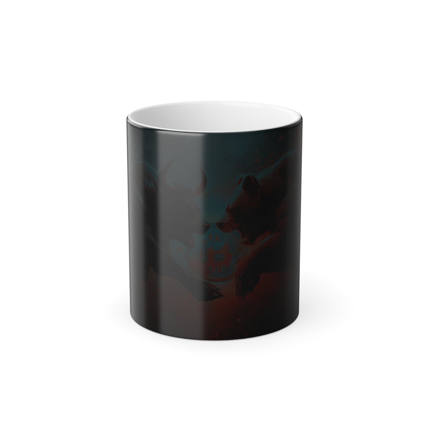 Color-Changing Crypto Mug — Bull vs Bear Bitcoin Design (11oz)