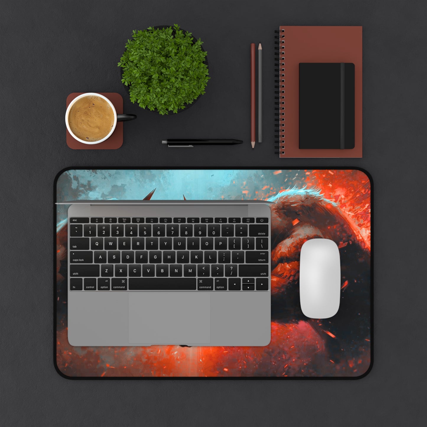 Crypto Bull vs Bear Desk Mat — Gaming Mousepad with Bitcoin Battle Artwork