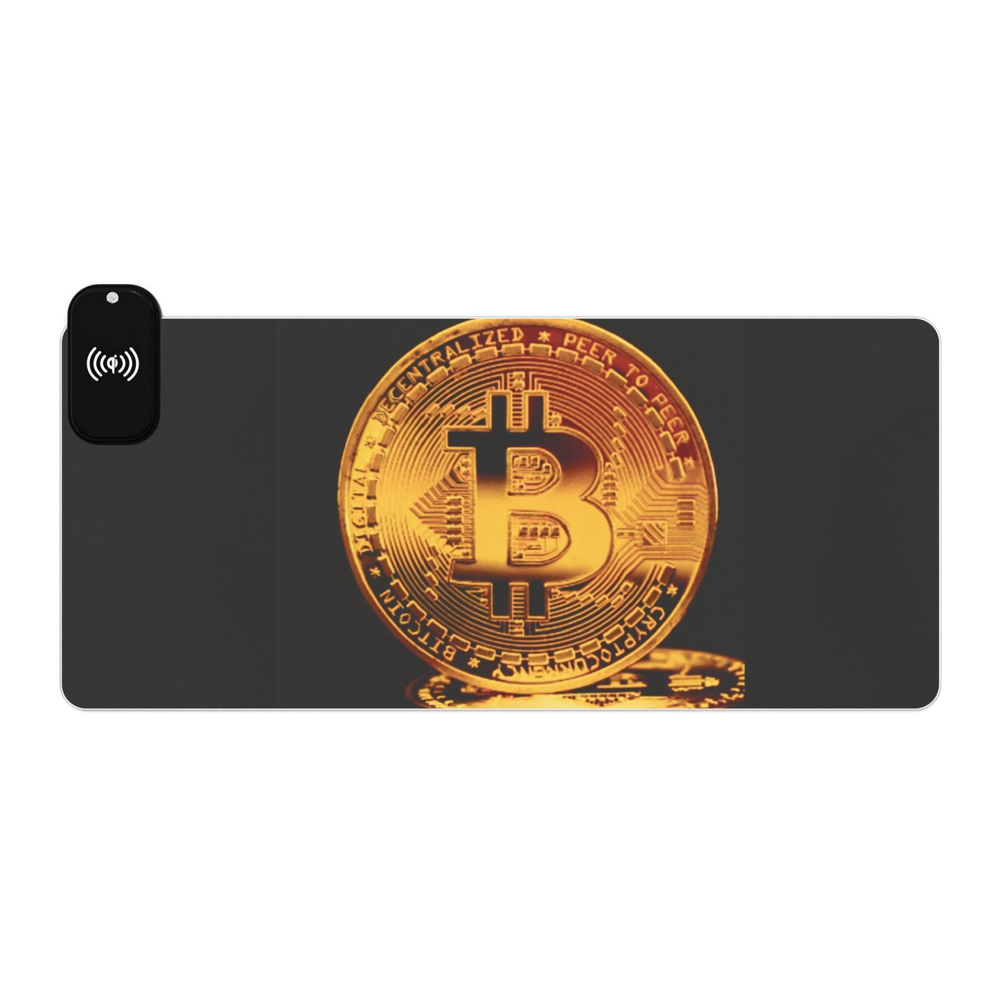 Bitcoin RGB LED Gaming Mouse Pad - Extended Desk Mat