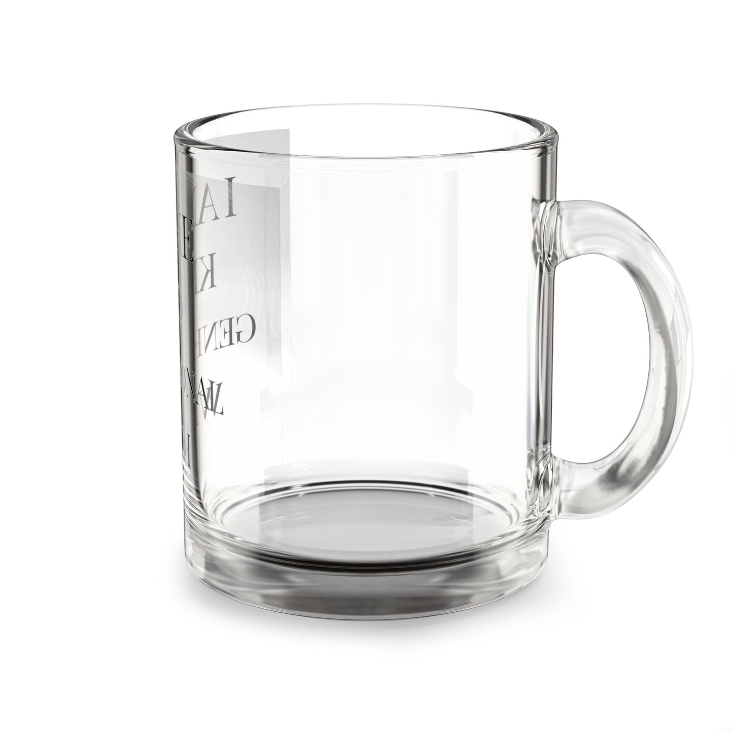 Glass Mug — "I Am the Key to Generational Wealth" Motivational Clear Coffee Cup