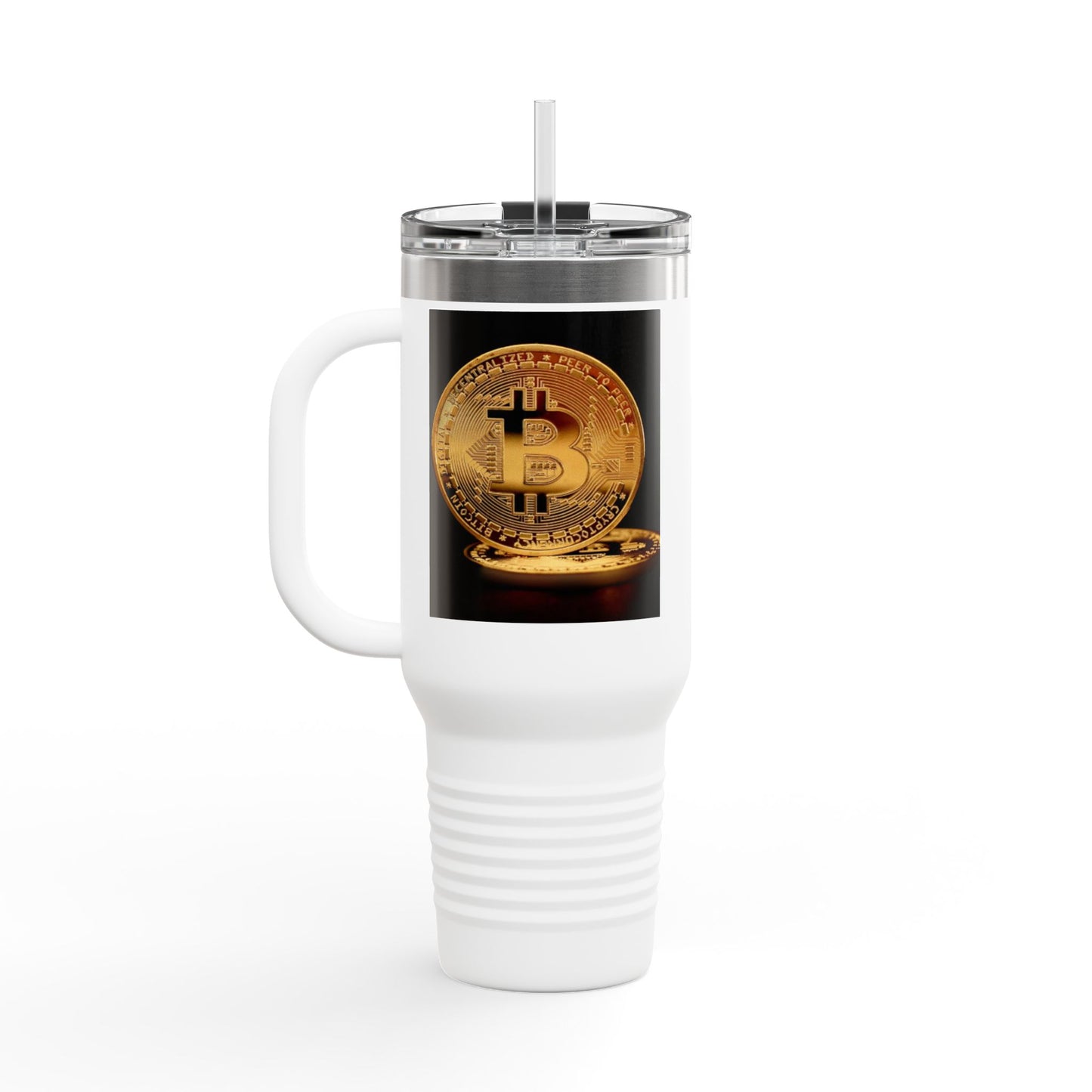 Bitcoin 40oz Insulated Travel Mug – Crypto Coffee Tumbler
