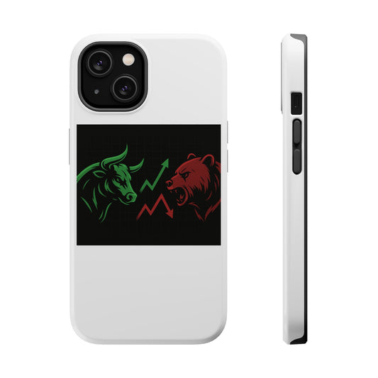 Bull vs Bear Phone Case — Magnetic Impact‑Resistant Stock Market Design