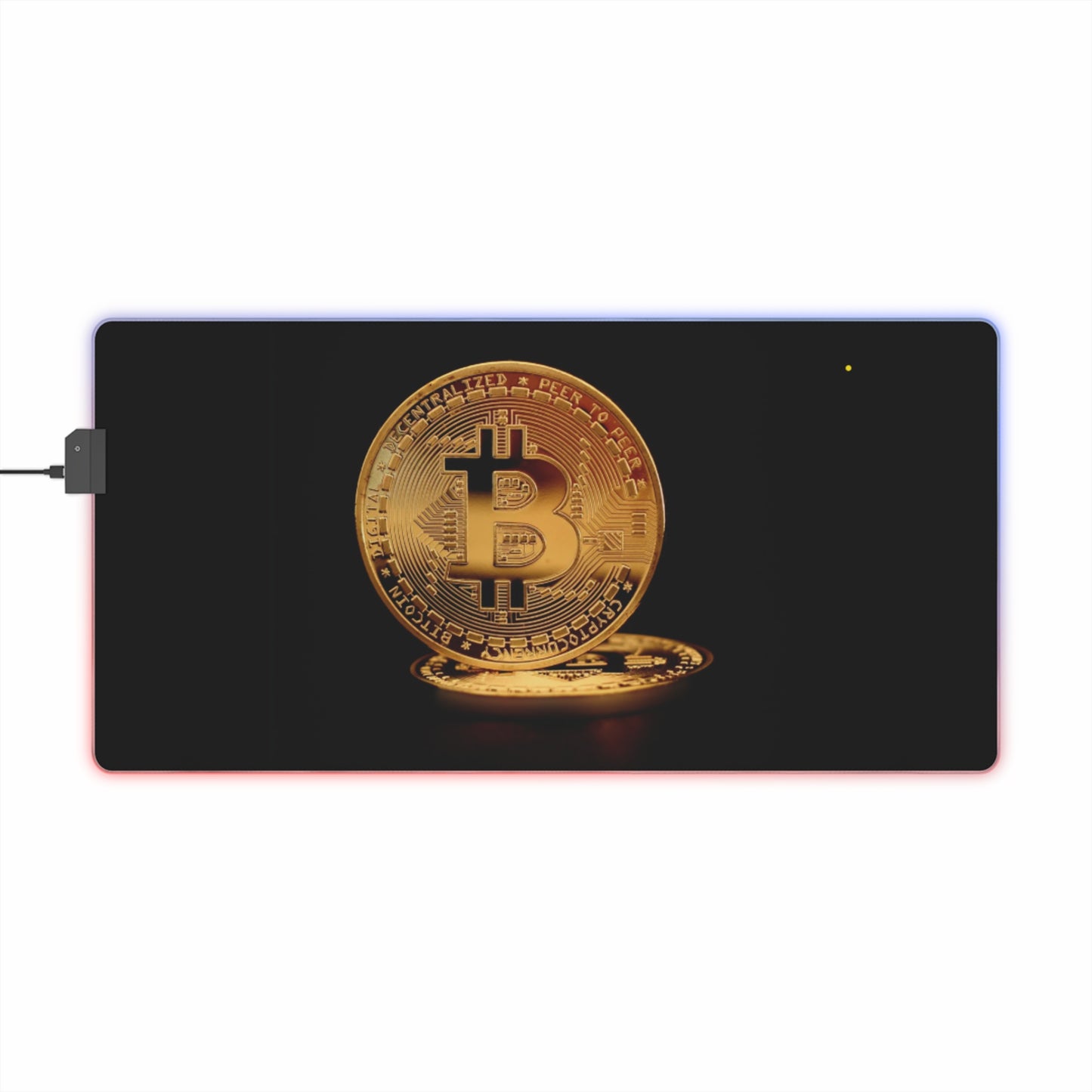 Bitcoin RGB LED Gaming Mouse Pad