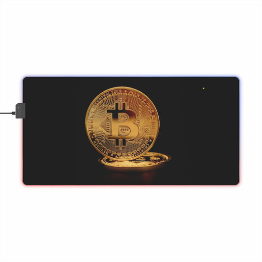 Bitcoin RGB LED Gaming Mouse Pad