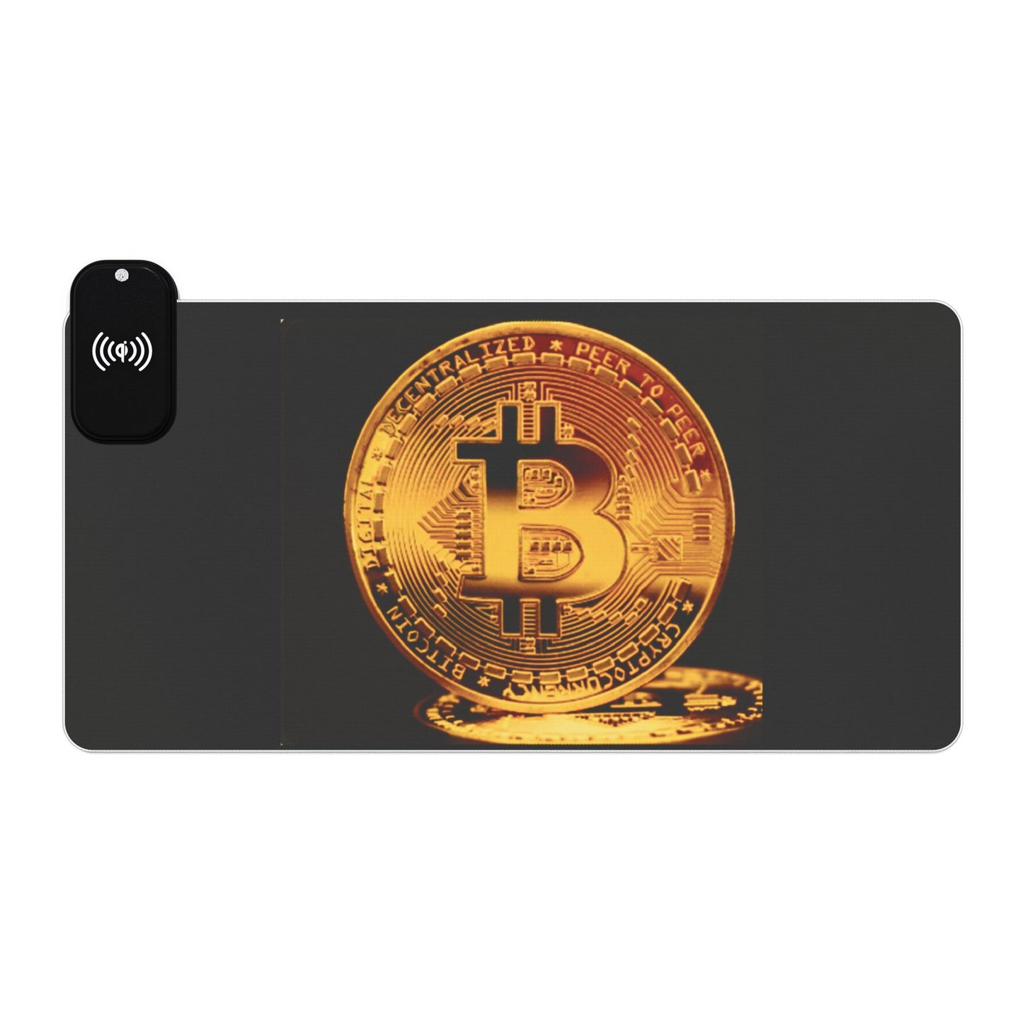 Bitcoin RGB LED Gaming Mouse Pad - Extended Desk Mat