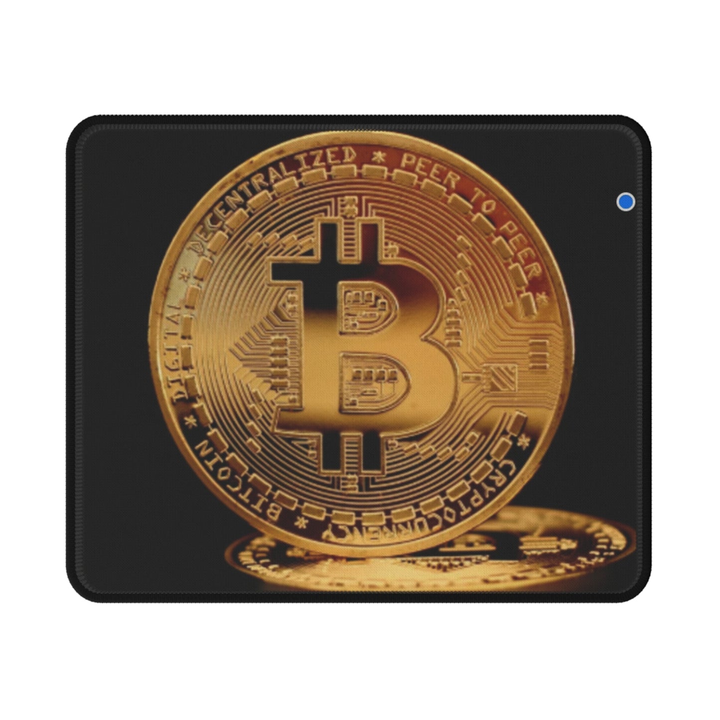 Bitcoin Gold Coin Non‑Slip Gaming Mouse Pad — Crypto Desk Mat for Gamers & Traders