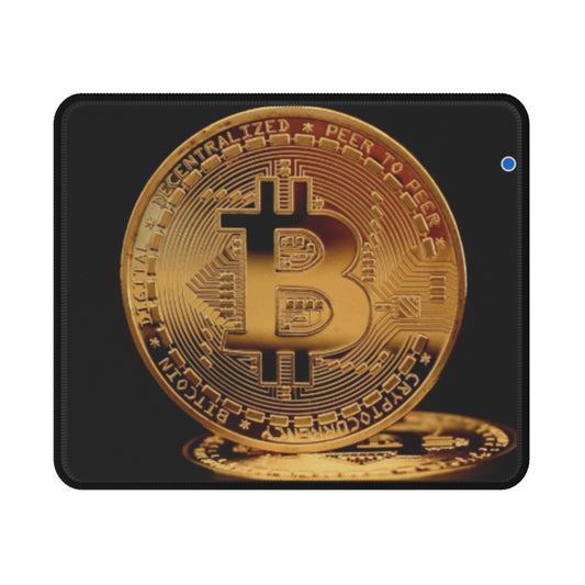 Bitcoin Gold Coin Non‑Slip Gaming Mouse Pad — Crypto Desk Mat for Gamers & Traders