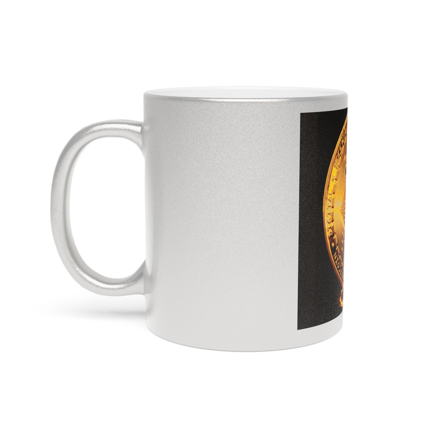 Bitcoin Gold Metallic Mug – Gold Coin Crypto Coffee Cup