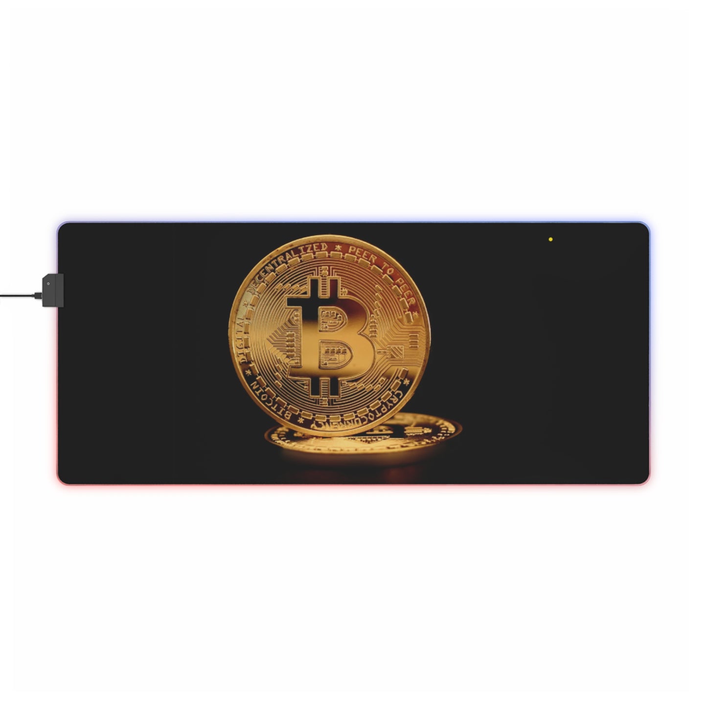 Bitcoin RGB LED Gaming Mouse Pad