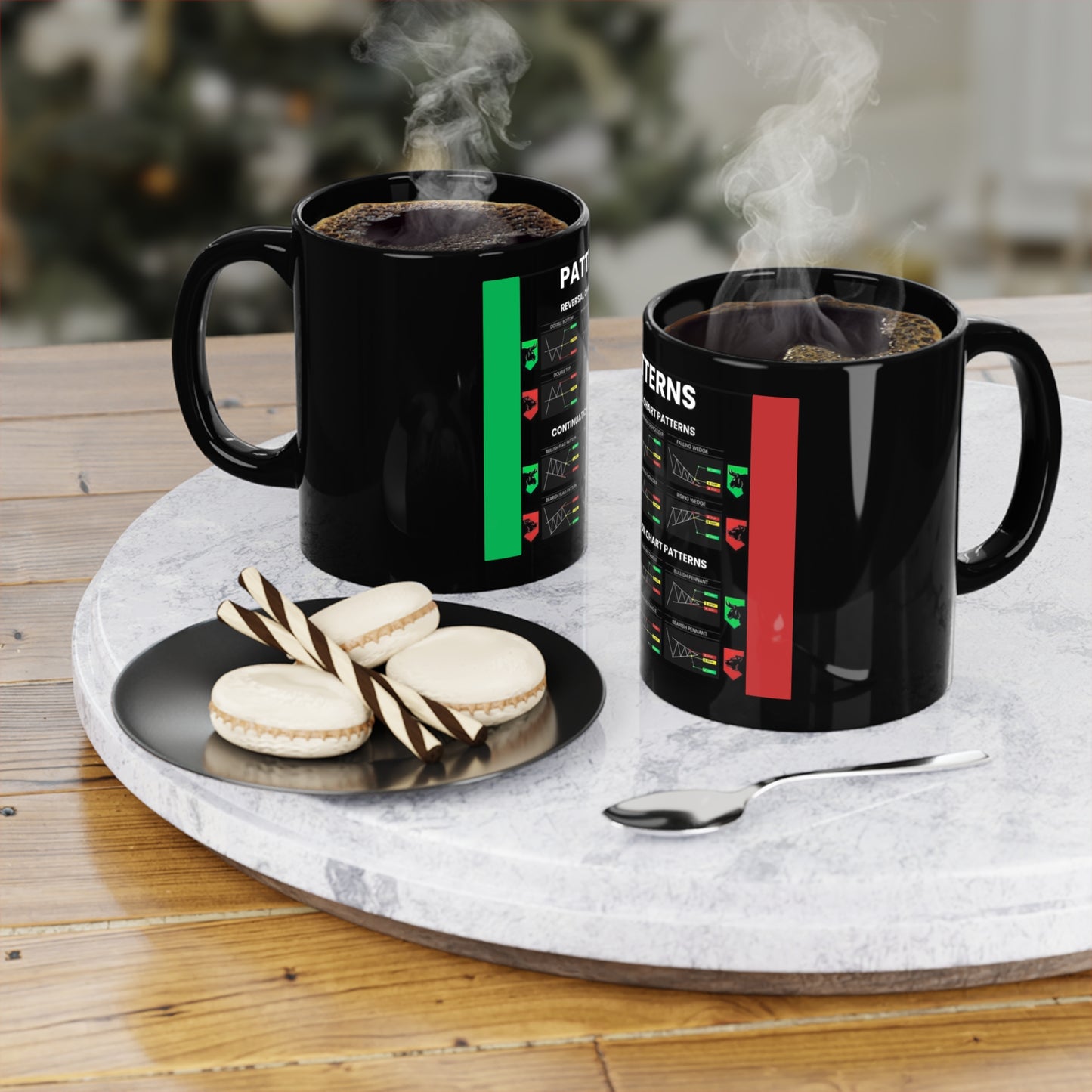 Technical Analysis Chart Patterns Mug — Stock Market Patterns Coffee Cup (11oz, Black)