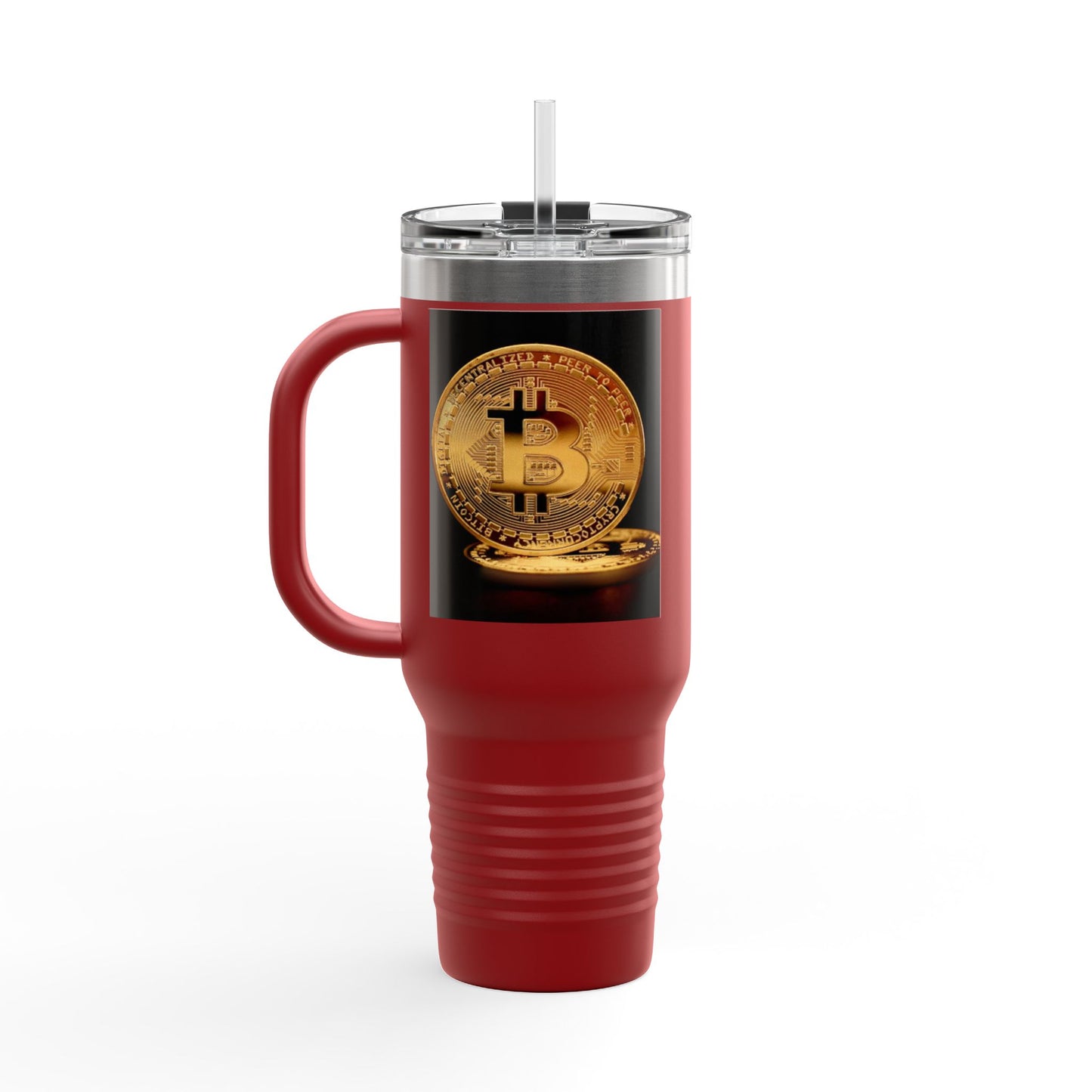 Bitcoin 40oz Insulated Travel Mug – Crypto Coffee Tumbler