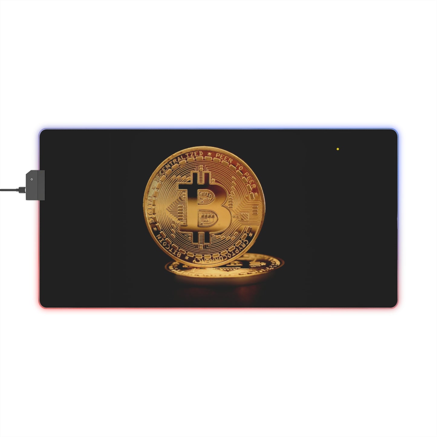 Bitcoin RGB LED Gaming Mouse Pad