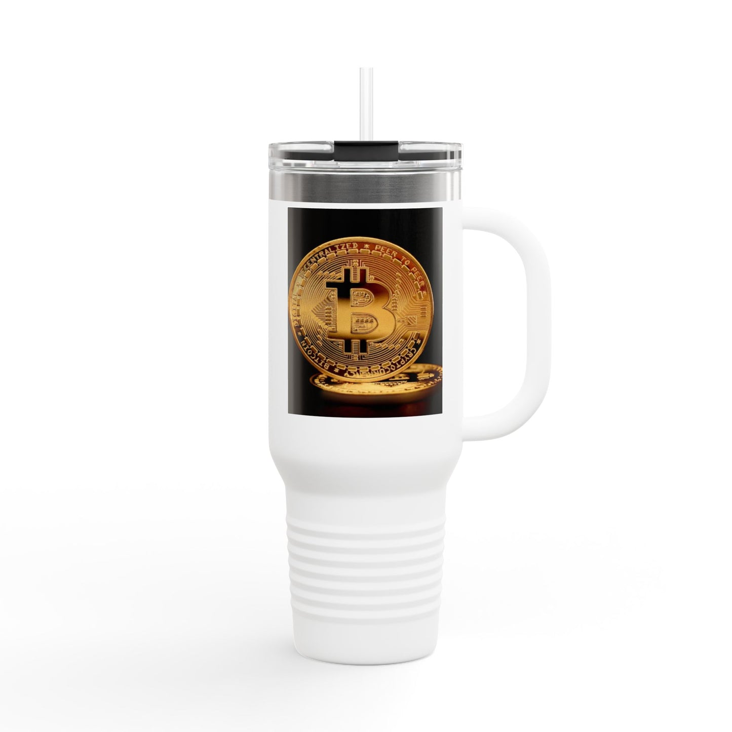 Bitcoin 40oz Insulated Travel Mug – Crypto Coffee Tumbler