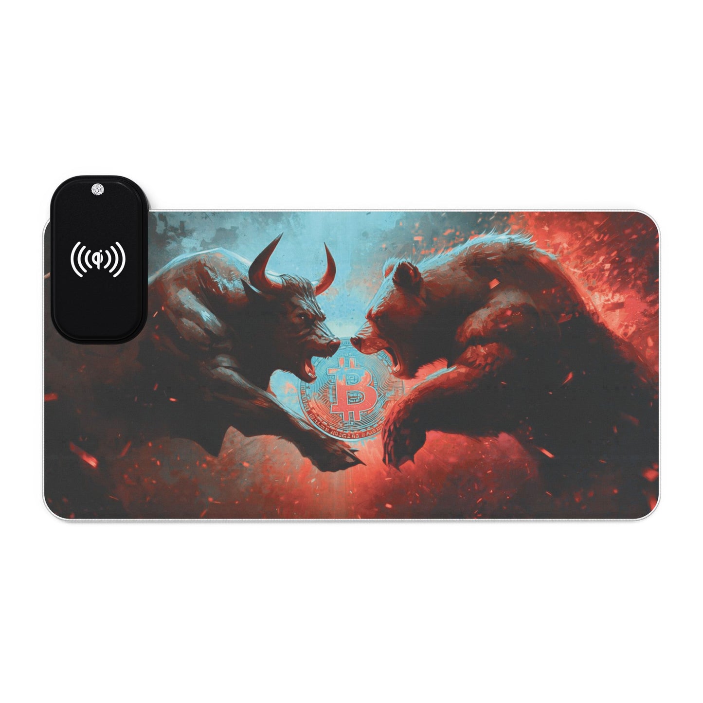Crypto Bull vs Bear Desk Mat Gaming Mousepad