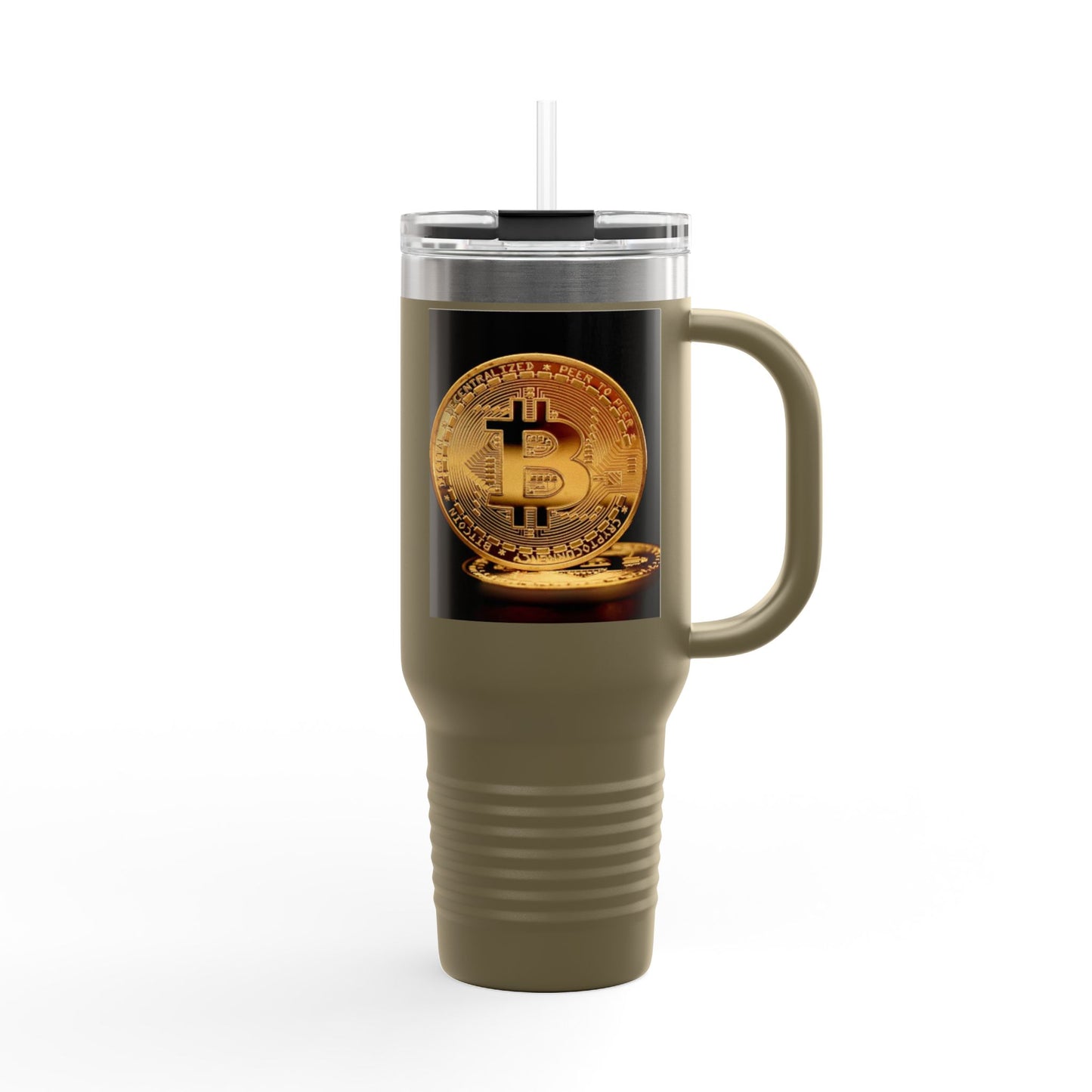 Bitcoin 40oz Insulated Travel Mug – Crypto Coffee Tumbler