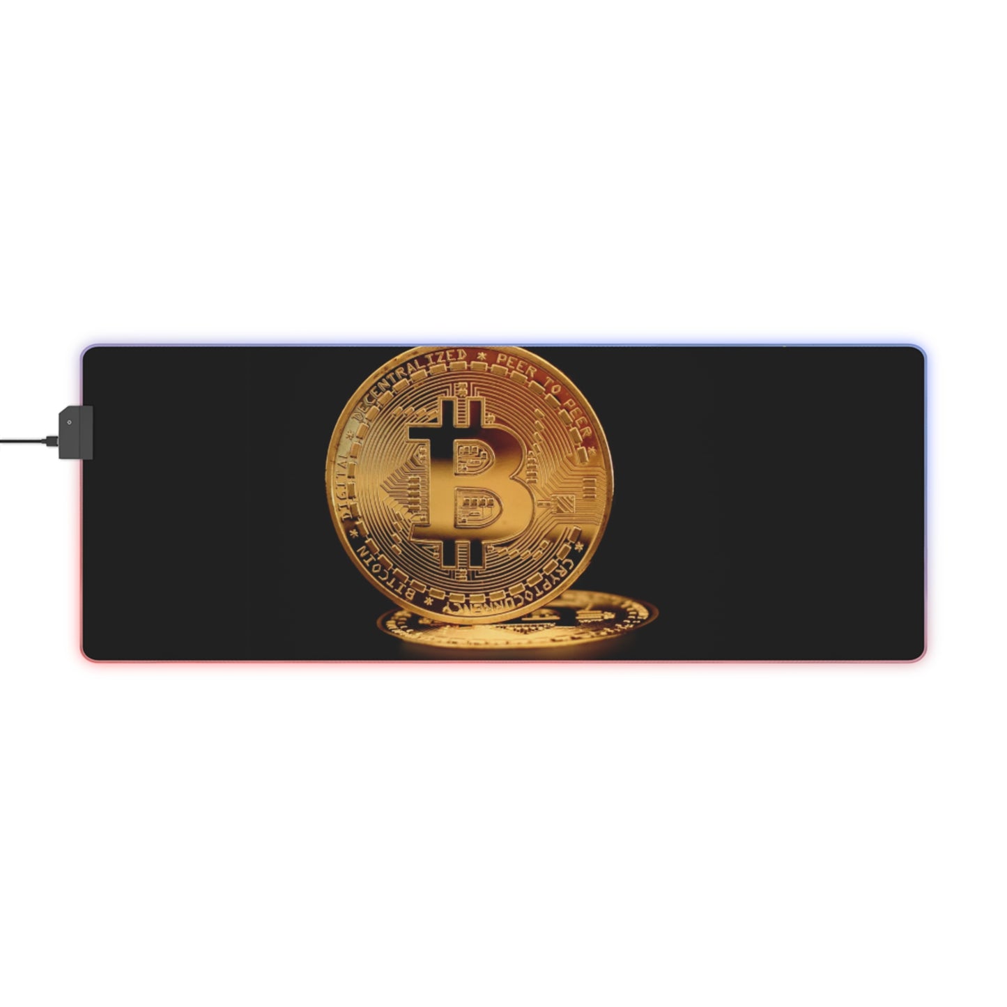 Bitcoin RGB LED Gaming Mouse Pad